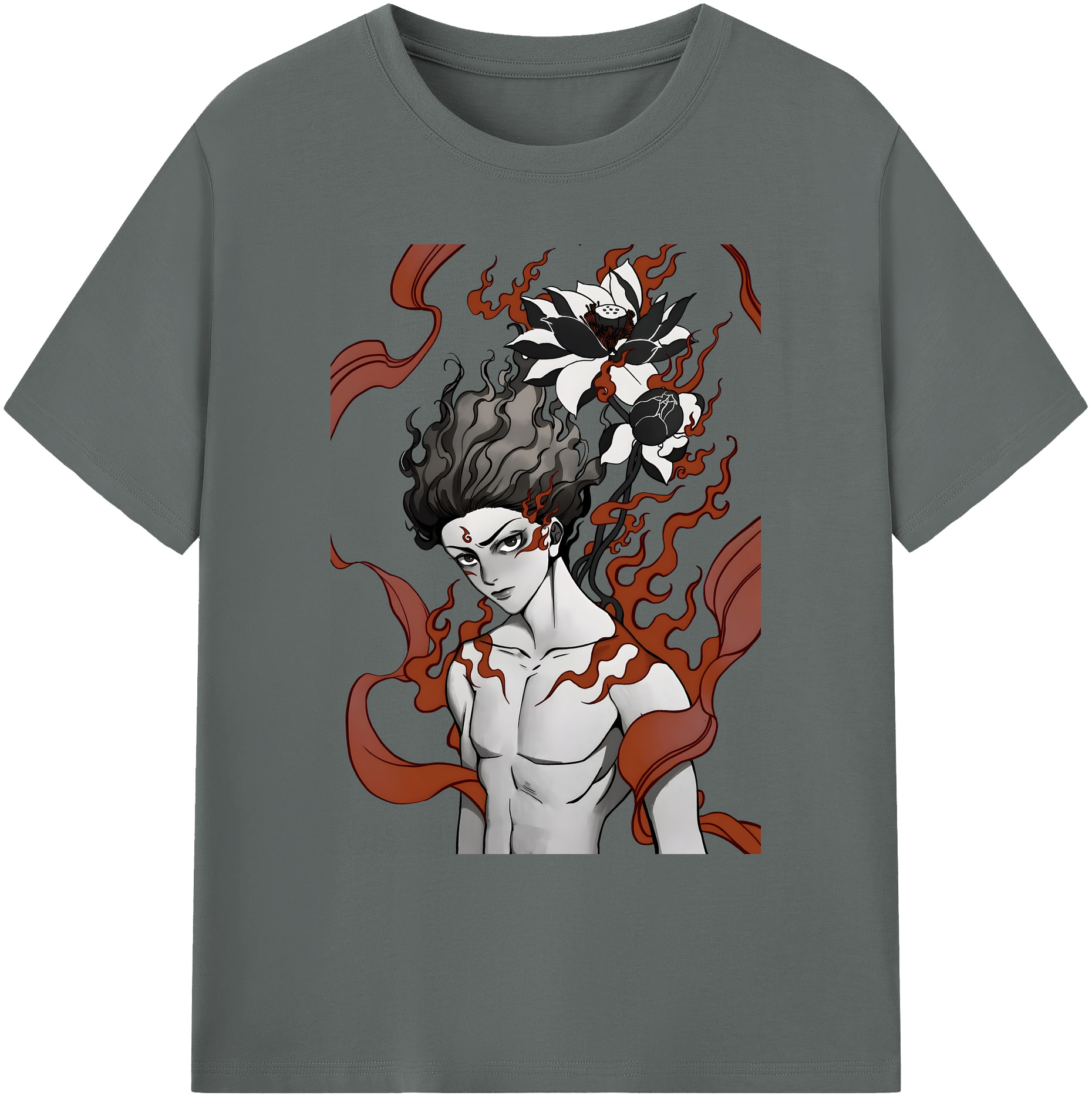 （画像用） Ne Zha 2 ナタ 魔童の大暴れ 綿100％ メンズ半袖Tシャツ｜肌触りやわらか＆通気性
